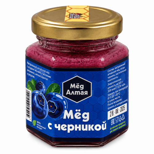 Мёд Алтайский с Черникой 180 г