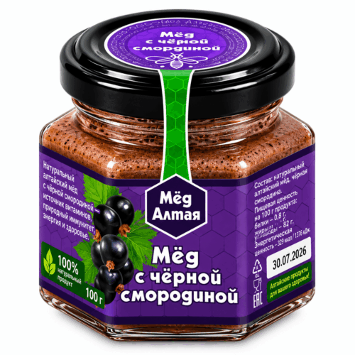 Мёд Алтайский с Черной смородиной 100 г