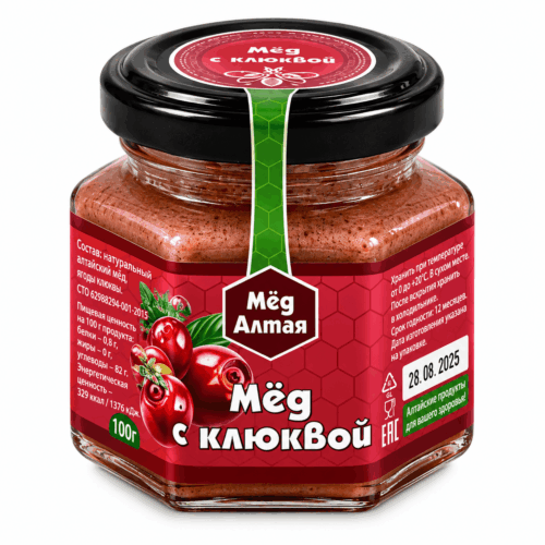 Мёд Алтайский с Клюквой 100 г