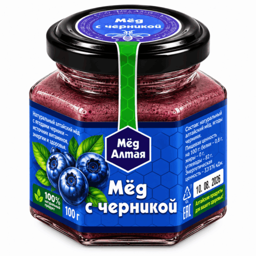 Мёд Алтайский с Черникой 100 г